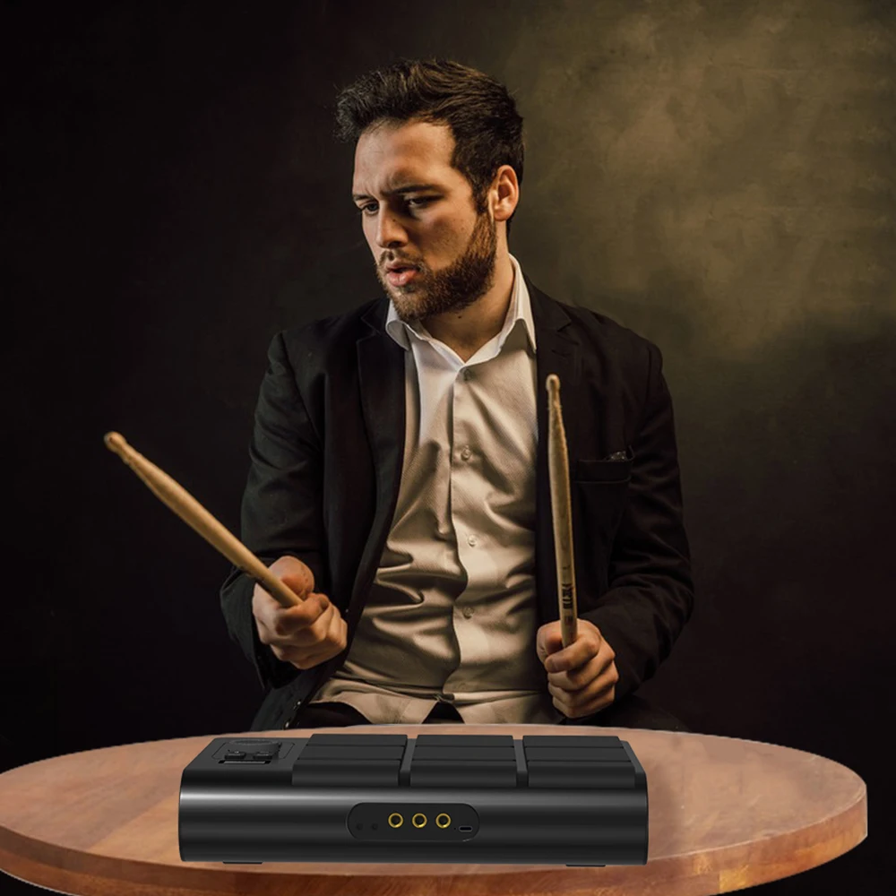 junior electric Tabletop Electronic Drum USB/Battery Powered 9 Pads Portable Drum Set Built-in Speakers Children Beginners