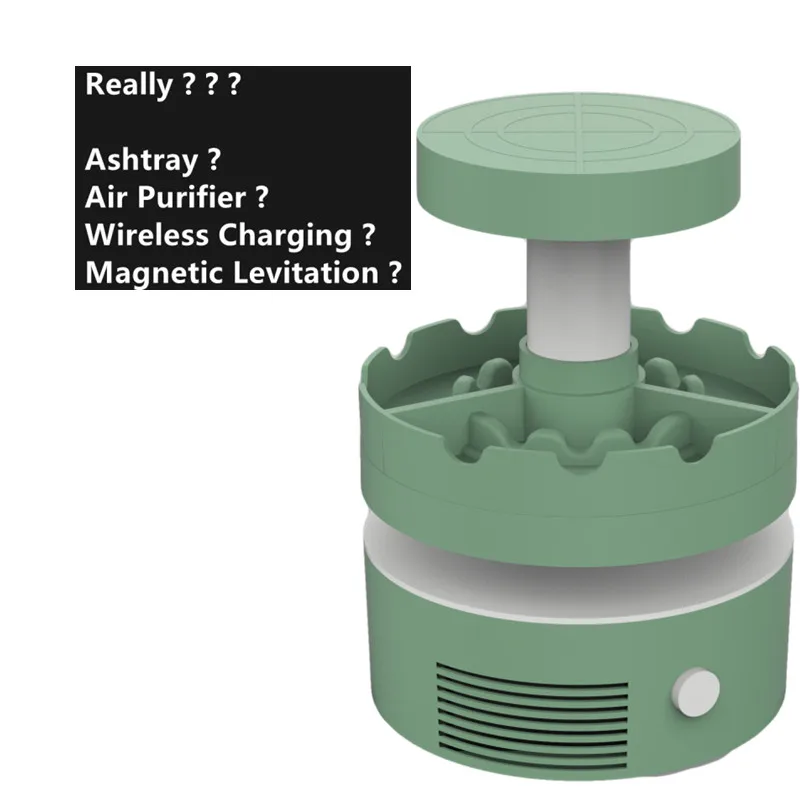Прямая поставка, беспроводная суперзарядка, магнитная левитационная кукла, дисплей, Снятие напряжения, бездымный очиститель воздуха, индивидуальная пепельница для сигар