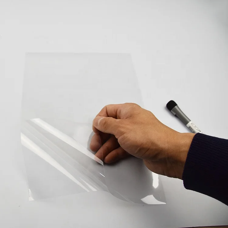 flexible transparent dry erasemessage board PET film for whiteboard
