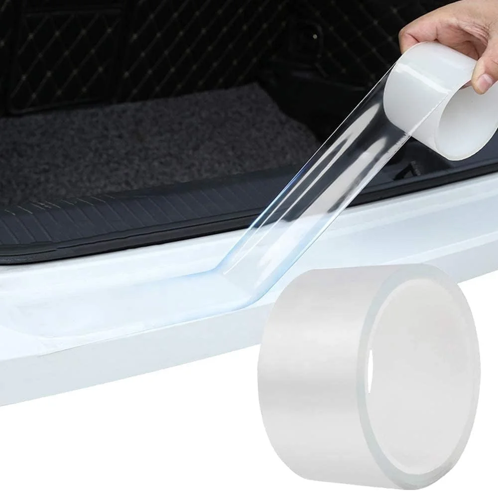Transparent Nano Adhesive Tape - Heavy-Duty Scratch-Resistant Protective Film for Auto Thresholds