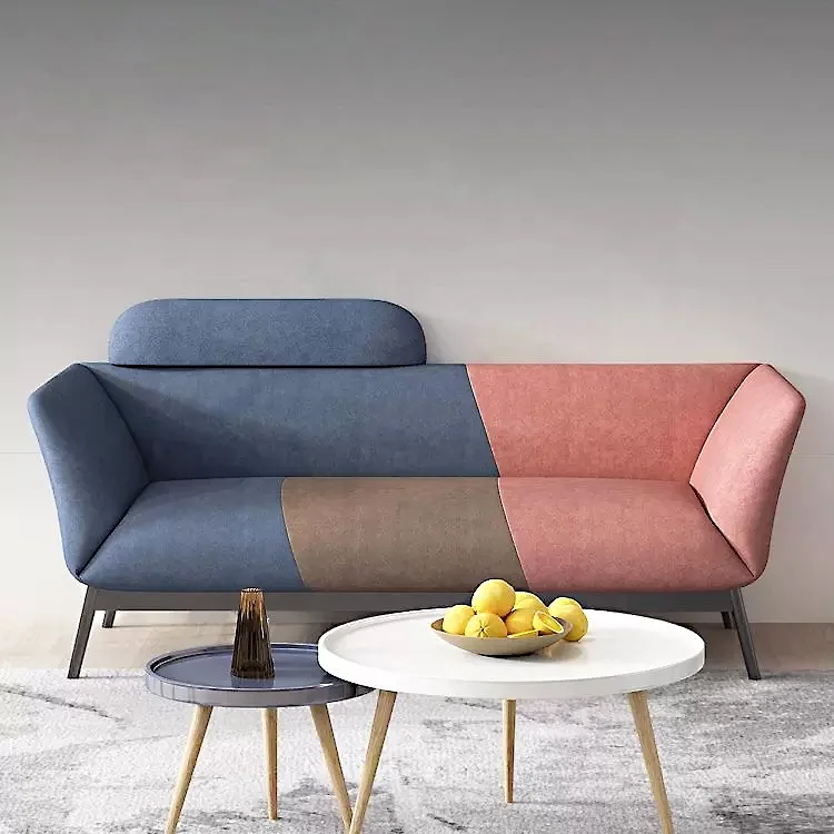 Modern Small family Living room furniture office sofa,public area sofa funky design,comfortable velvet sofa