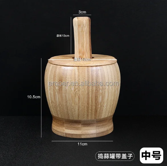 bamboo Wood Mortar and Pestle