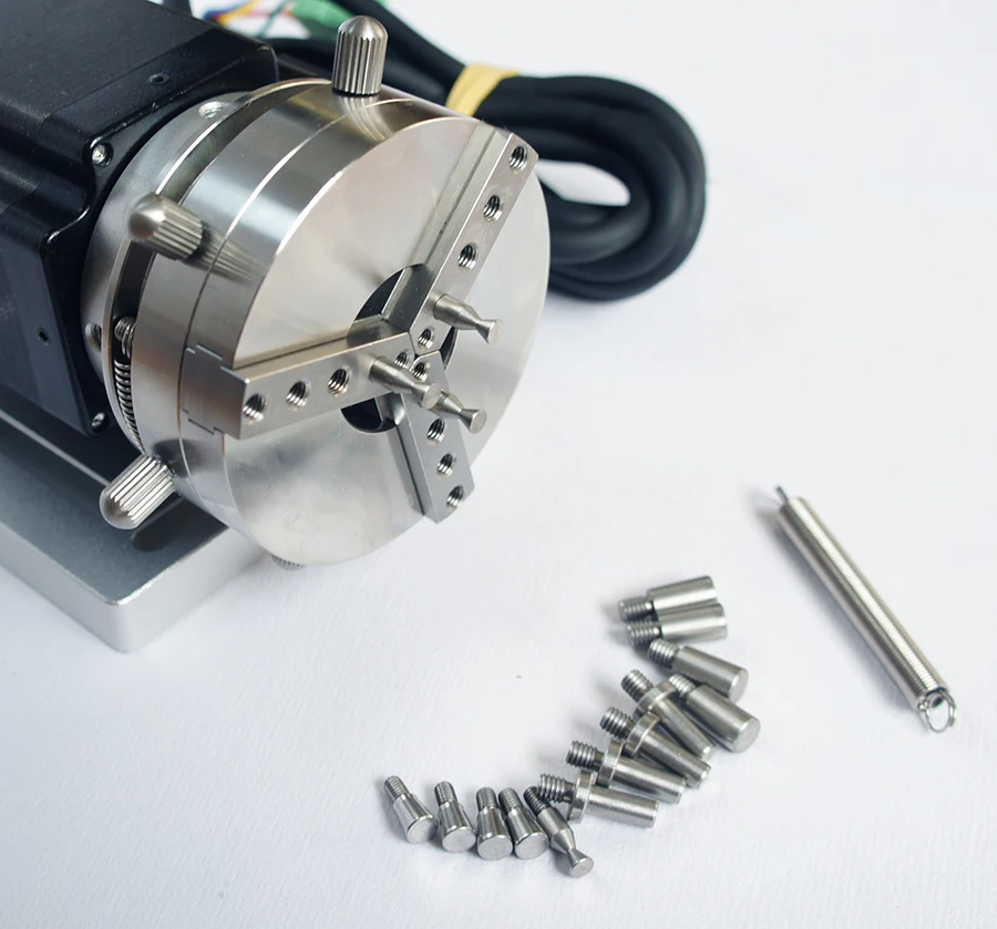 Rotary Chuck Fixture Claw Rotate Jig For Jewelry Ring Fiber Laser Marking Engraving Machine Parts