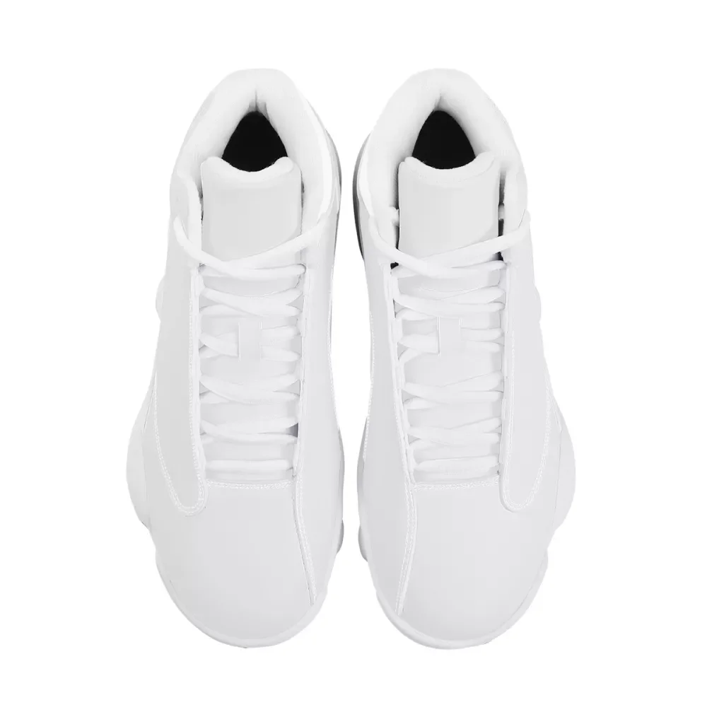 2022 Custom High-top Big Size Basketball Shoes Men Outdoor Sneakers Men Wear Resistant All Red Dominican Republic Flag Design