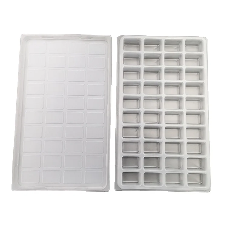 clear white pp flat plastic frozen tray for diced meat
