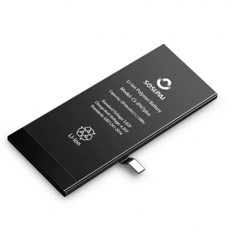 SOSLPAI wholesale high capacity smartphone battery for iphone 7 plus 2910mAh cell phone replacement battery