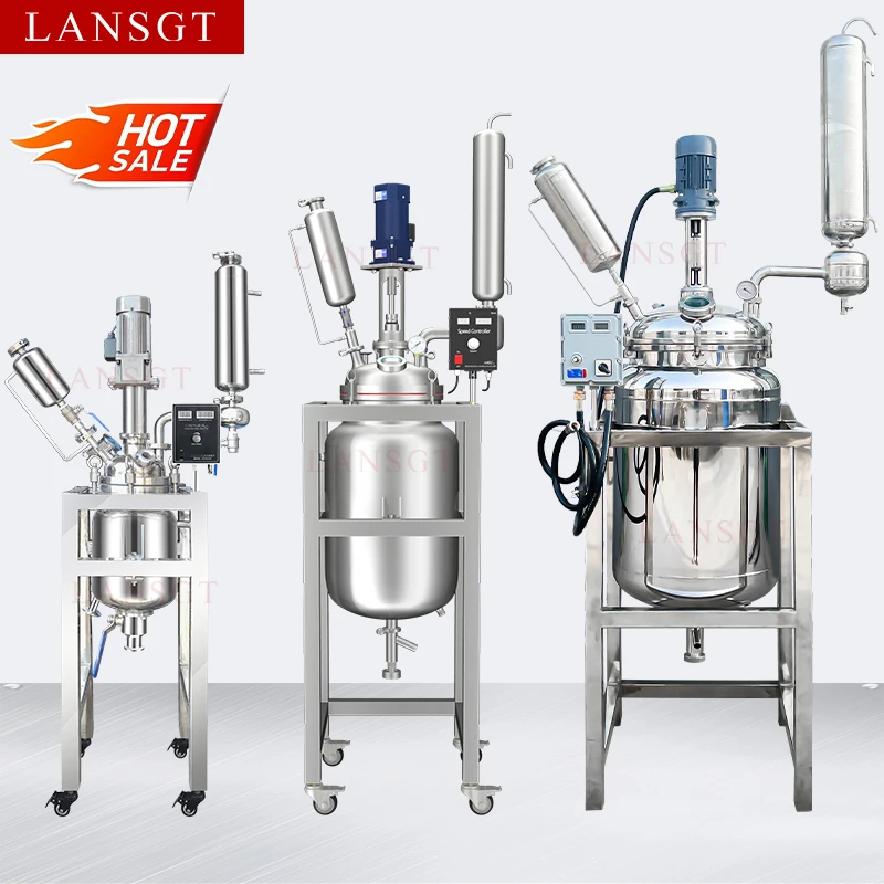 10L 20L 50L 100L Stainless Steel tank decarboxylation chemical reactor Single Jacketed stainless steel reactor