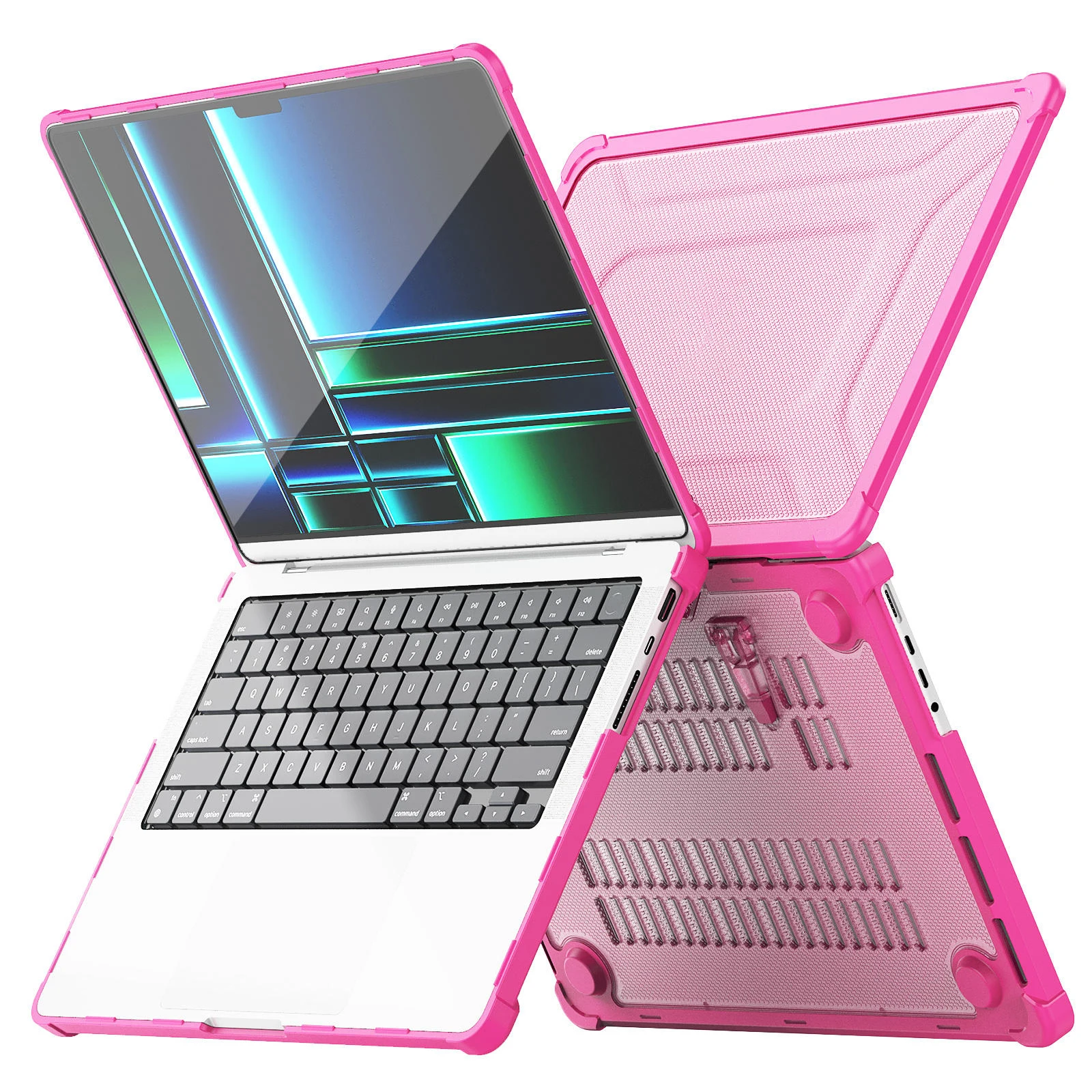 Heavy Duty Rugged Double Fold Kickstand Laptop Case For Macbook Air15.3 2023 A2941 Case