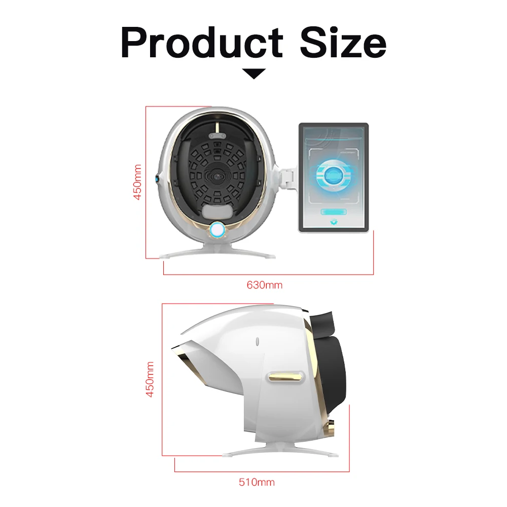 2024 Hot Sale 8 Spectrum Face Skin and Hair Analyzer High Quality Skin Analysis Equipment