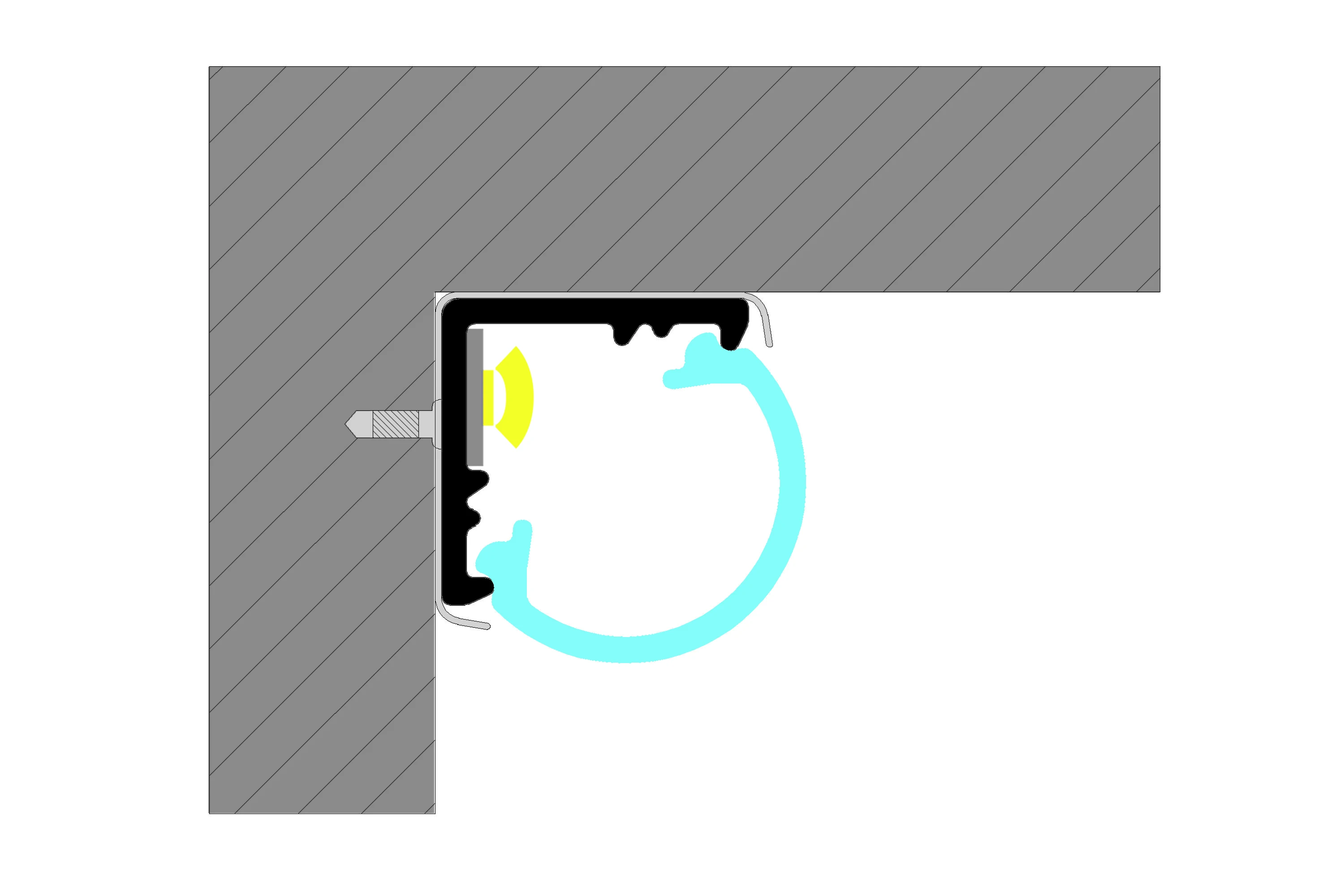 YG- 1111 Led Surface Mounting 11*11MM Aluminum Profile Channel For Strip Lighting