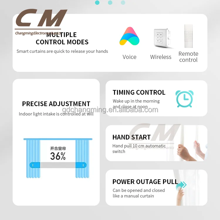 Smart Home Curtain Track WiFi Motorized Intelligent Rail Automatic Curtain Motor With Track
