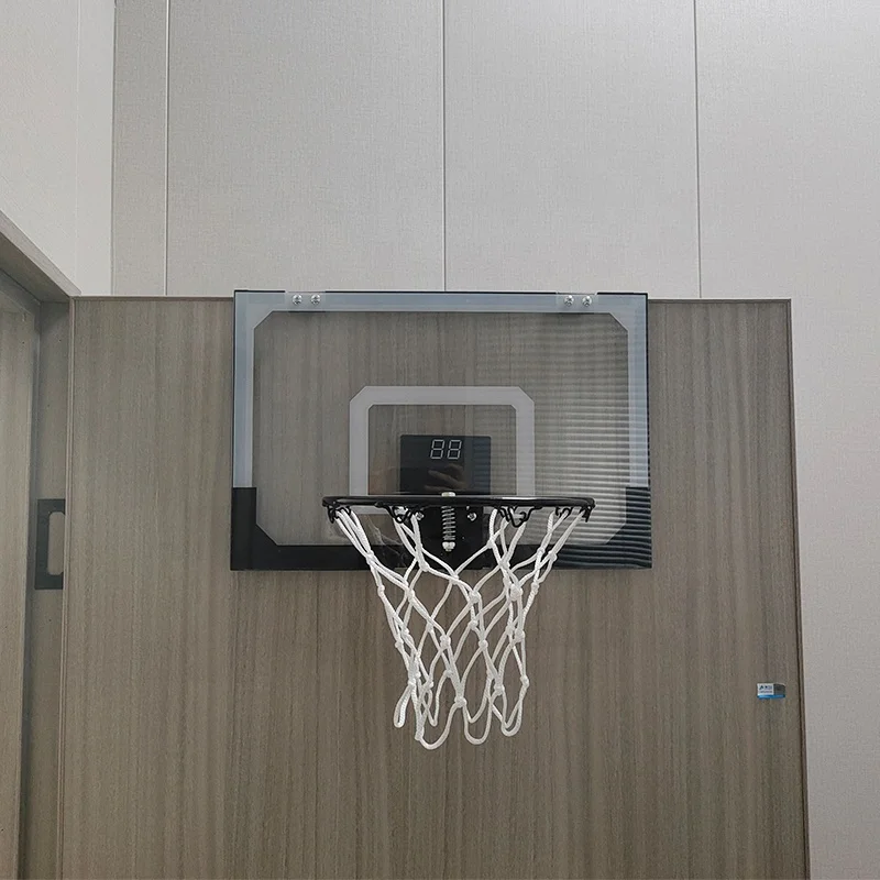 Door Room Mini Hoop with Electronic Scoreboard Indoor Basketball Hoop for Teens and Adults