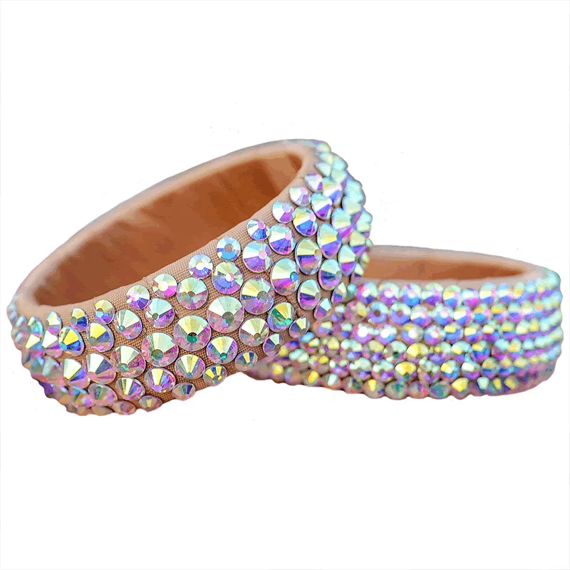 Shiny AB colored rhinestone bracelet for belly dance performance Jewelry accessory