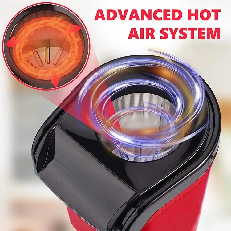 Automatic Kitchen Portable Fast Popcorn Maker 220v Electric Hot Air Mini Popcorn Popper Maker Machine With Top Cover