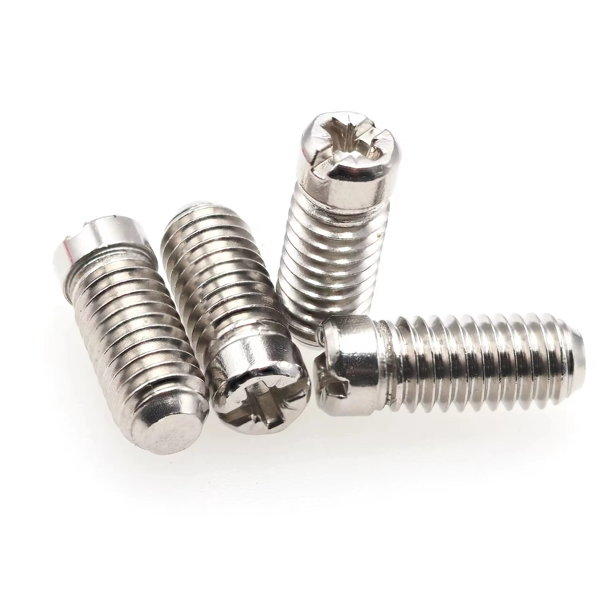 Factory Wholesale Custom m6 Stainless Steel round Head Grub Screw ISO Standard Electric Box Screw with Metric Measurement System