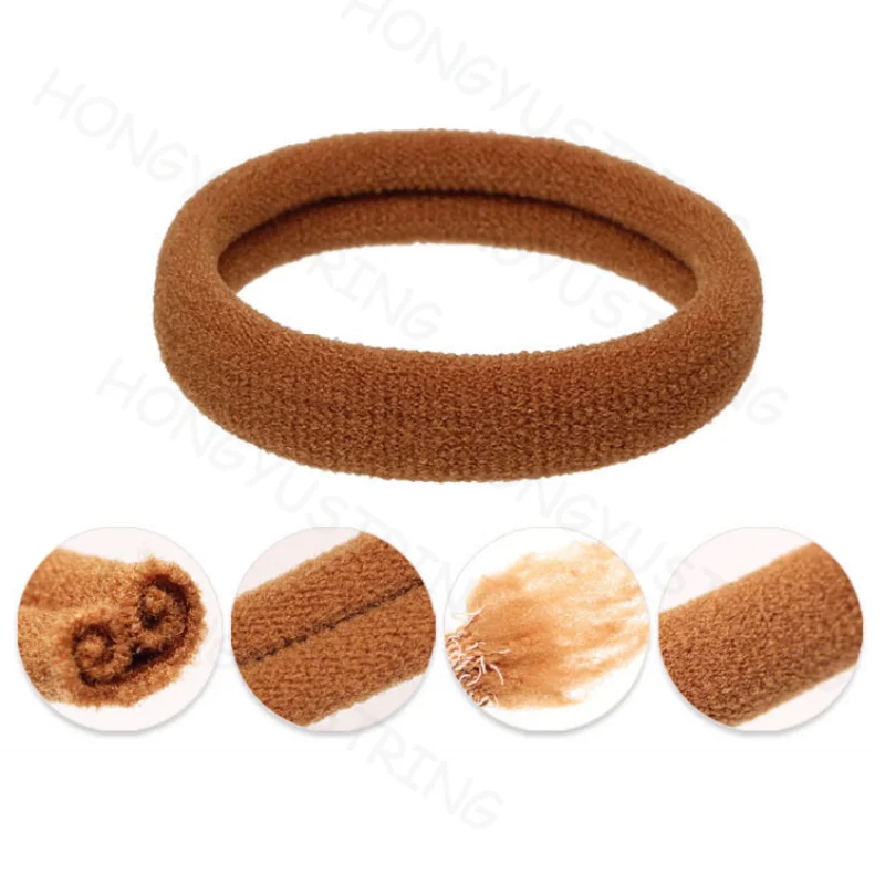 Hot Sale 5.5cm Seamless Elastic hair tie Colorful Elastic Fabric Hair Band For Women