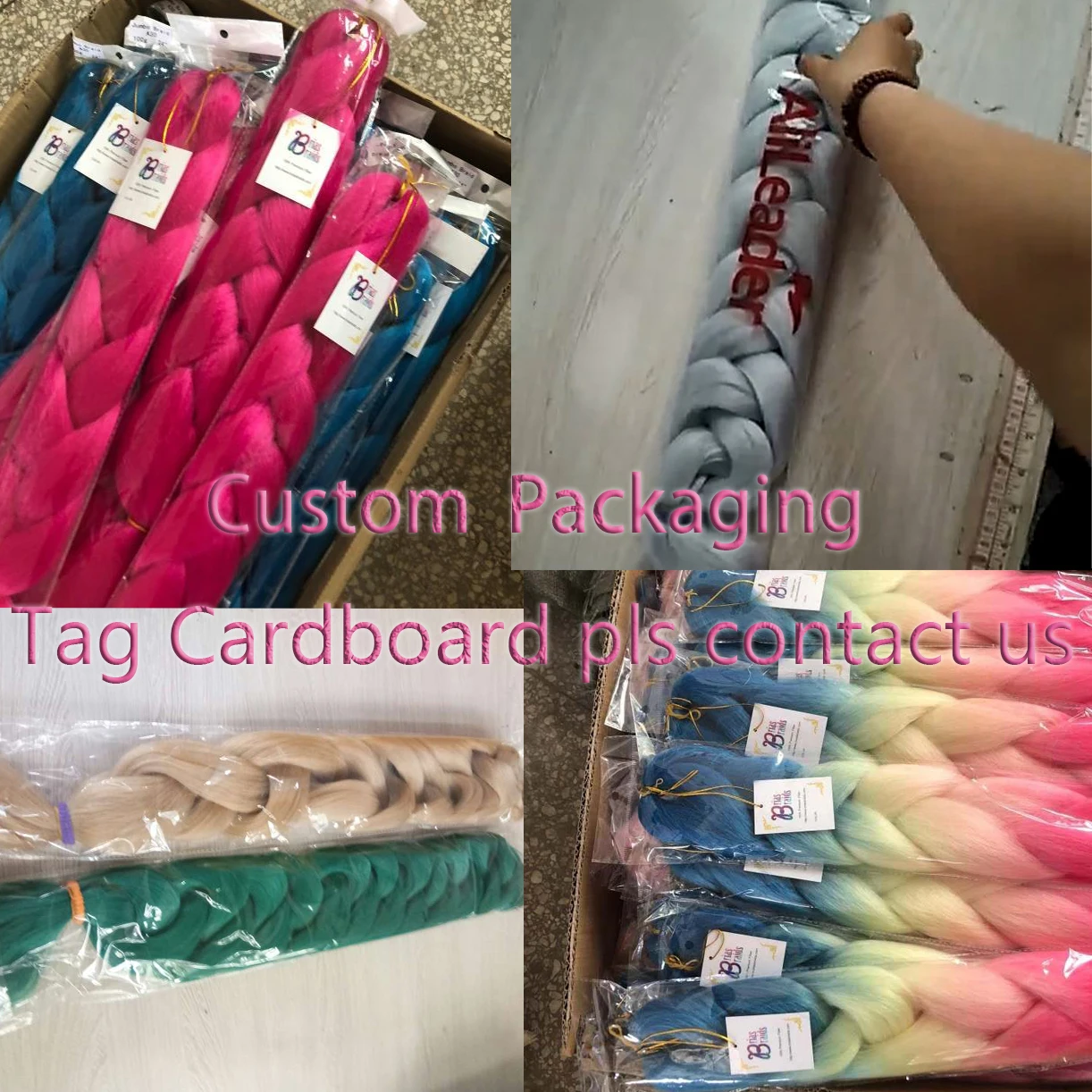 AliLeader Wholesale Super Crochet Box Braids Ombre Jumbo Braiding Hair