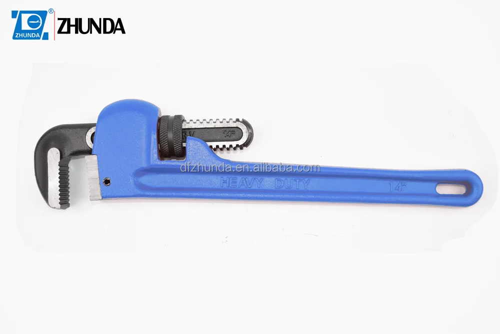 pipe grip tool heavy duty pipe wrench with CrV Head or carbon hook jaw Pipe wrench