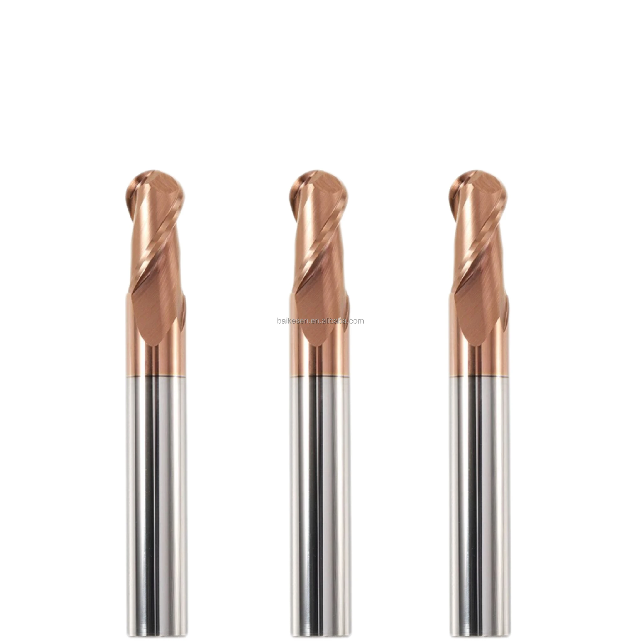 BKS Carbide milling cutter Ball Nose End Mills Cut Mill Carbide End Mill 2 Flute HRC45 HRC55 Solide Carbide Ball Nose End Mill