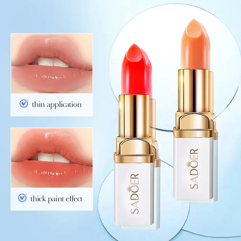 SADOER Fruity Hydrate Moisturizing Lips Brighten Long Lasting Plump Anti-dryness Blue Magic Color Change Lipstick