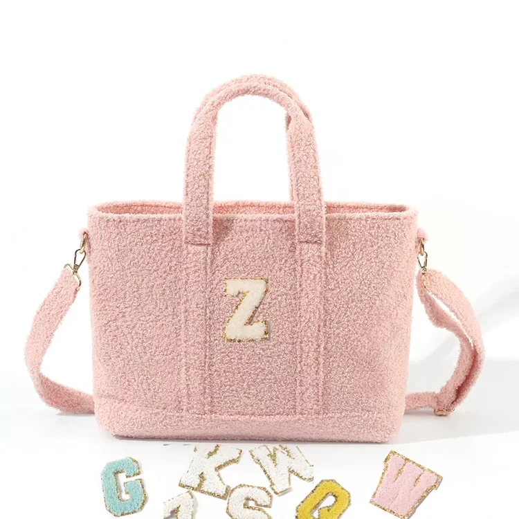 Fashion Rts Soft Faux Fur Furry Lamb Sherpa Teddy Fleece Handbag Messenger Bags Sherpa Tote Bags