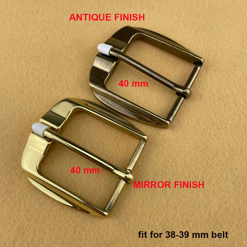 40 mm Mirror finished Solid brass belt buckle antique brass buckle for men
