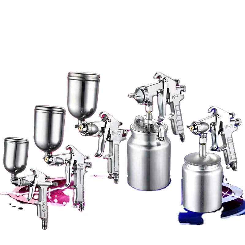 W 71 Paint Spray Gun Pneumatic Up And Down Pots Spraying Pots Furniture Automotive Paint Glue High Atomisation Paint Spray Gun