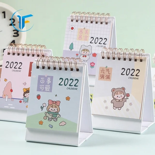 2022 desk calendar customized 13p cute calendar