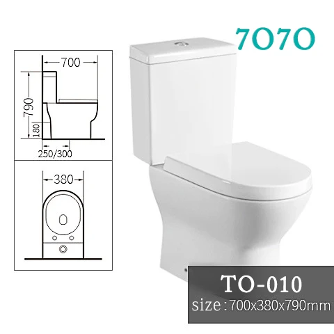 High Quality Ceramic Toilets Sanitary Wares Bathroom Toilet Washdown Two Piece Toilet Wc