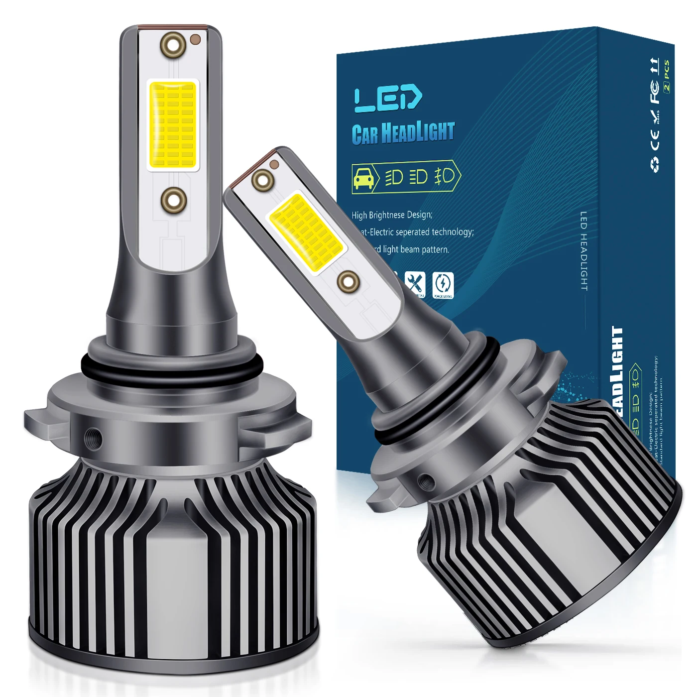 Good Price Car A4 White Light H4 Led Headlight 45w 8000lm H1 H3 H7 H11 9005 9006 C6 Led Fog Light