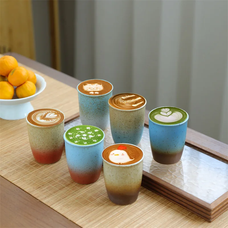 130ml Retro Hot Sale On Amazons Stoneware Kiln Change Coffee Cup Tea Cup Free Make Logo