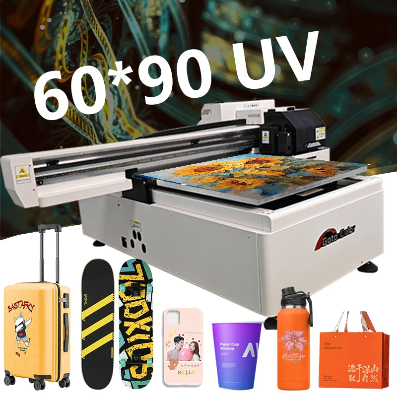 УФ 6090 принтер струйный печать лак Xp600 i3200 Uv