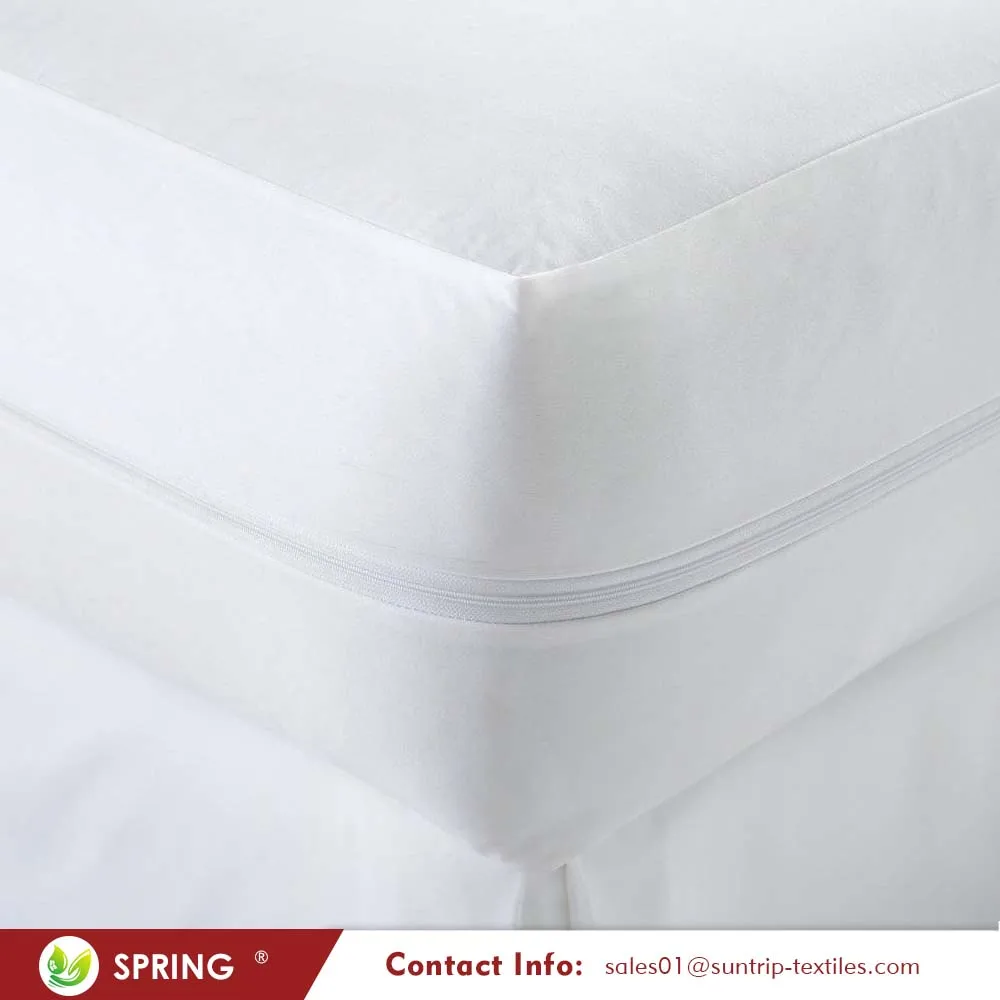 Waterproof Hotel Bed Cover With Zipper All Sides Protection Waterproof Mattress Encasement For Home Use