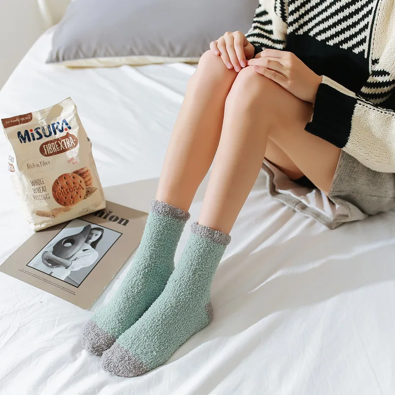 Factory Custom Chenille Socks Indoor Spa Socks Sleeping Socks