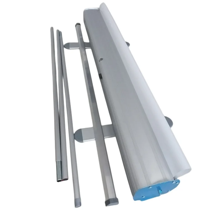 Aluminum retractable banner frame roll up banner display frame 2x6 foot poster PVC canvas unfold (only for frame)