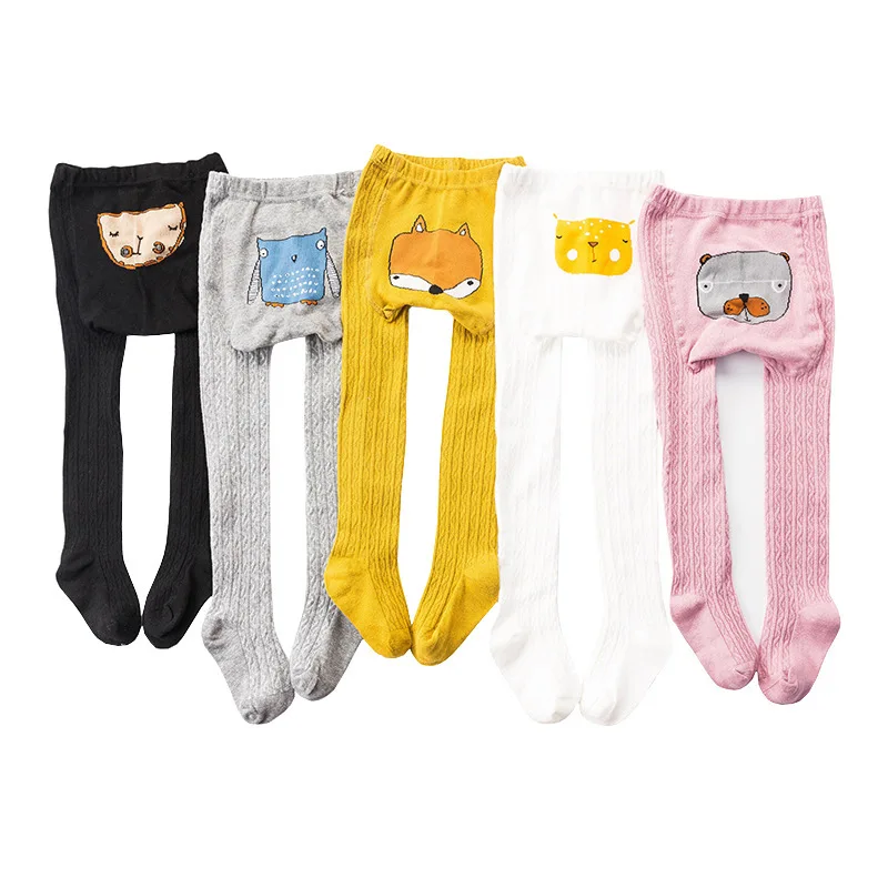 Green Horizon Baby Children Big Pants Tights Soft Color Cartoon Design Leggings Custom Manufacture Socks Tights