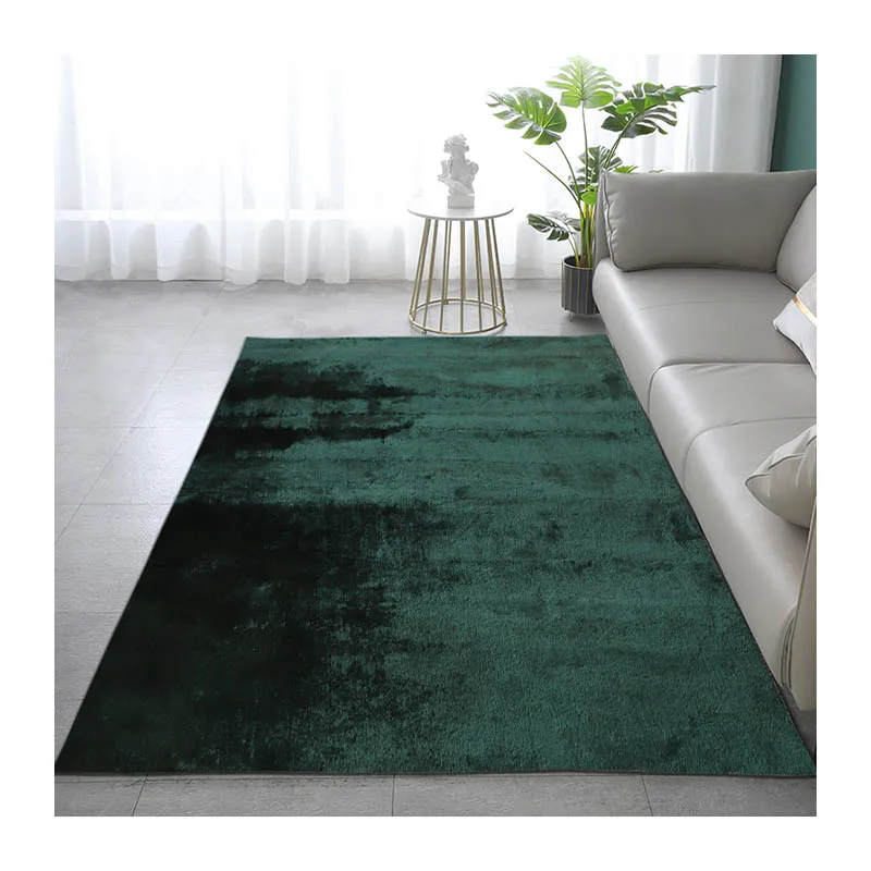 Modern soft shaggy anti slip backing polyester carpets area rugs for living room