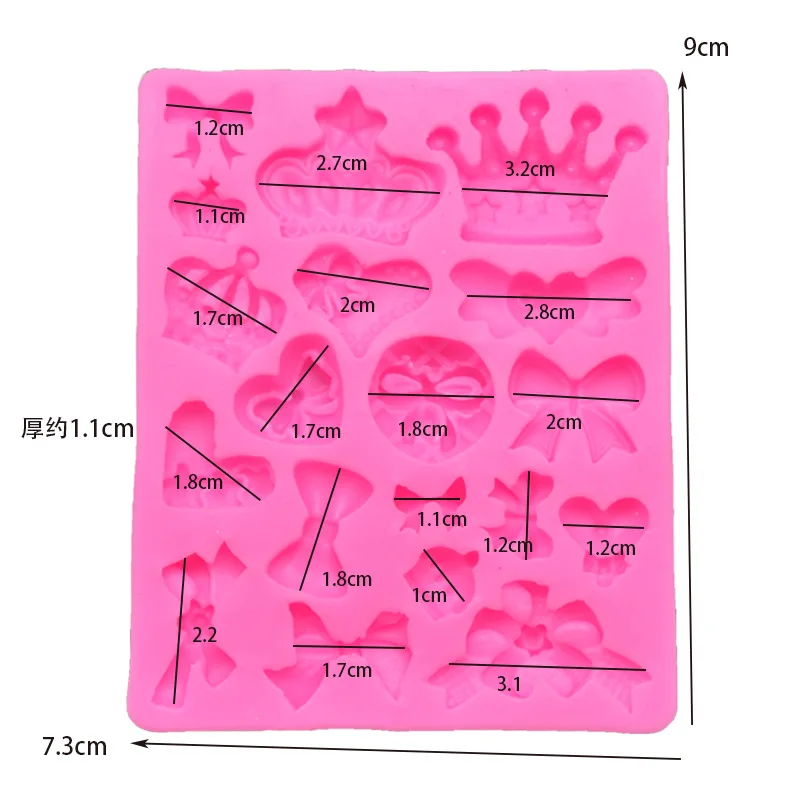 BPA Free Silicone Mold Food Grade Chocolate Mold  Handmade DIY Loaf Soap Mould Crown Bow Heart Flower Shapes Cake Mold