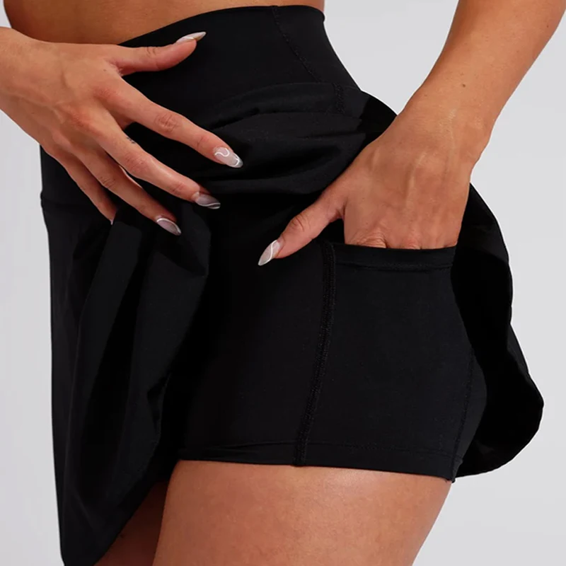 2023 Women Sports Custom Logo Athletic Quick Dry Sports Golf Tennis Skirt With Pockets