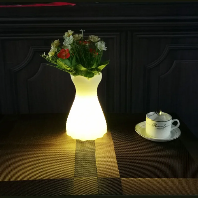 Colorfuldeco для ресторана бара отеля внутреннего декора Ночной светильник водонепроницаемый мини-горшок растений светодиодная ваза цветов