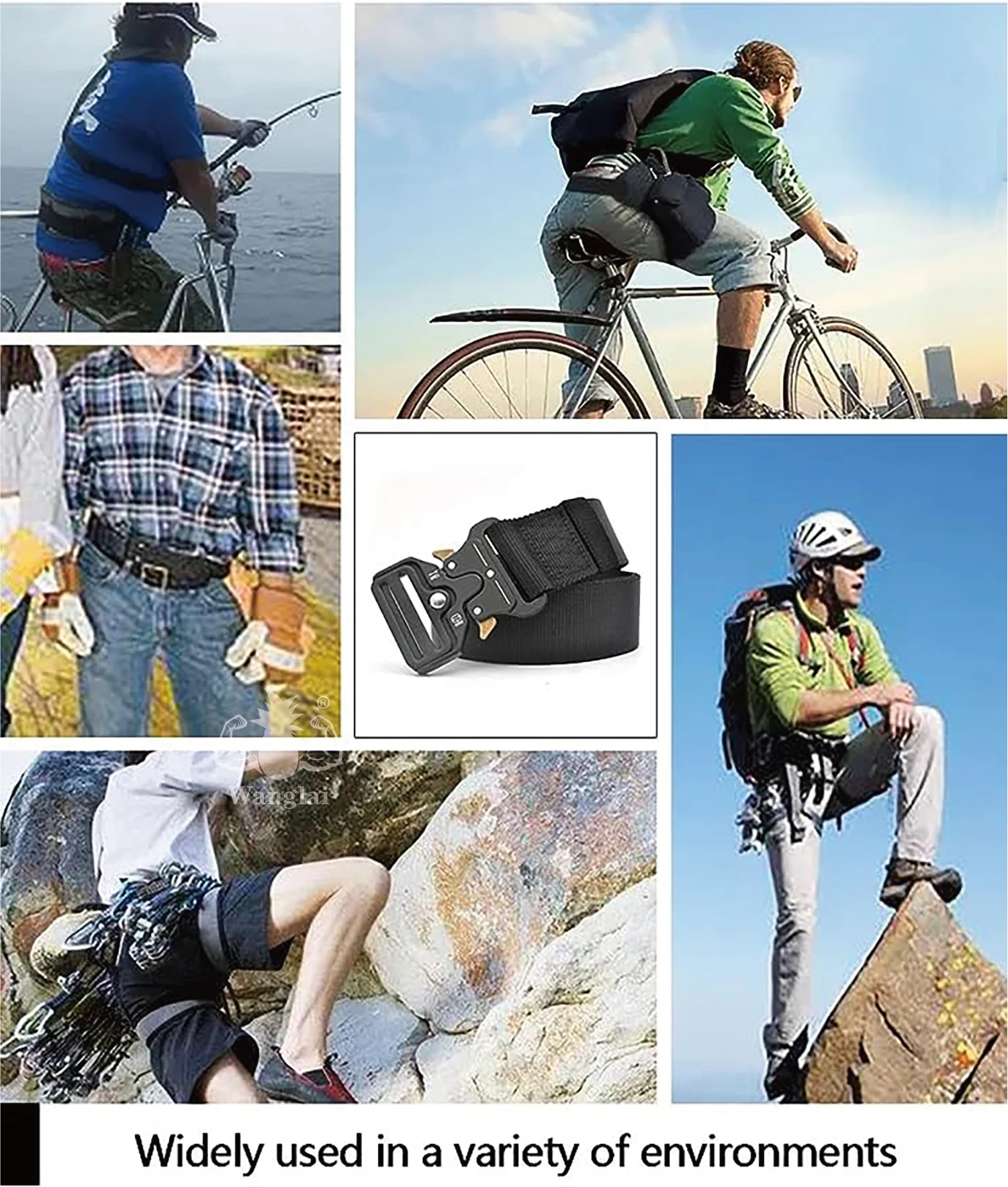 Custom Heavy Duty Nylon Tactical Belt Adjustable Durable for Outdoors Casual Fashion Use with Custom Logo Polyester Webbing Belt