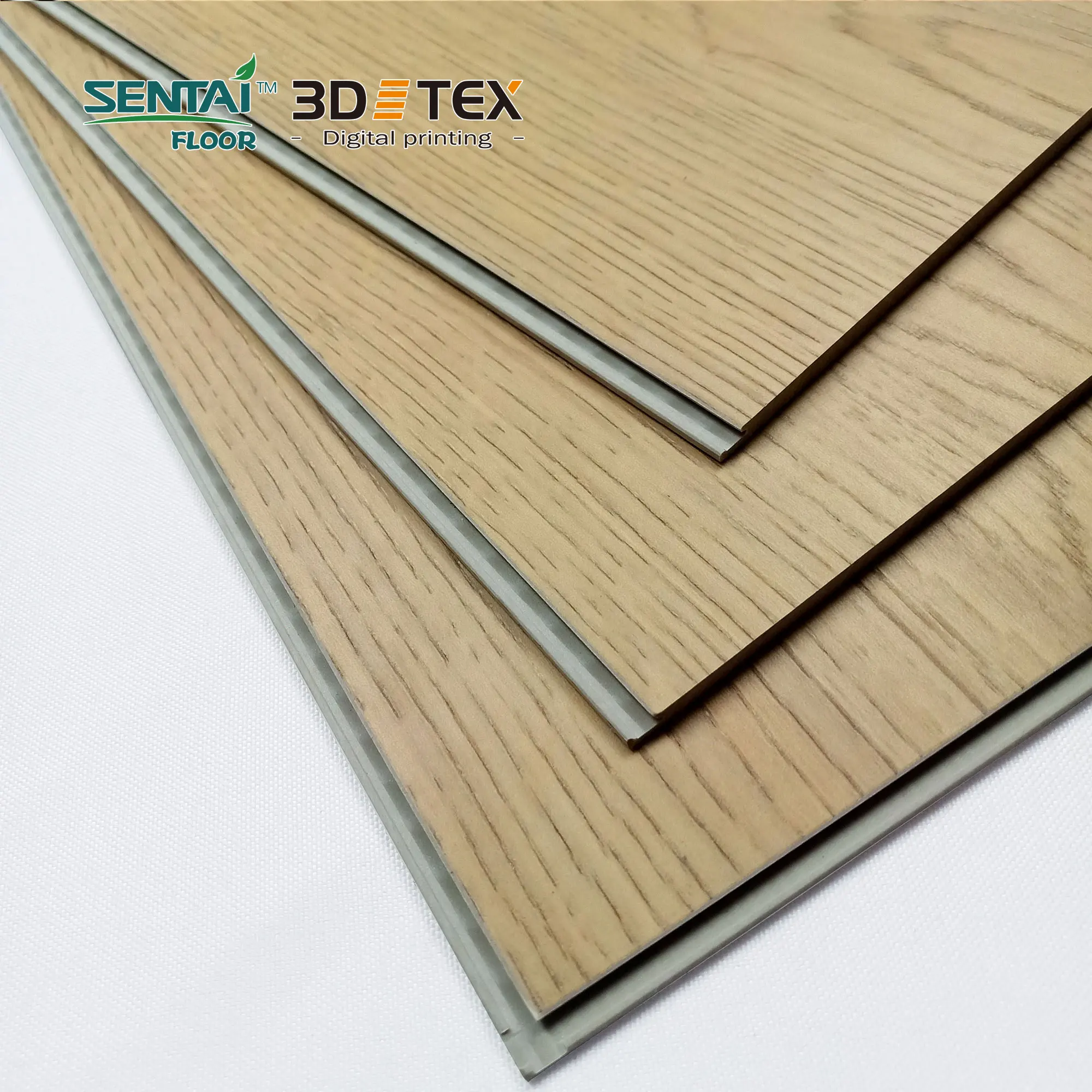 sentai 3D TEX digital printing spc flooring with SPC core vinyl flooring for living room, bed room