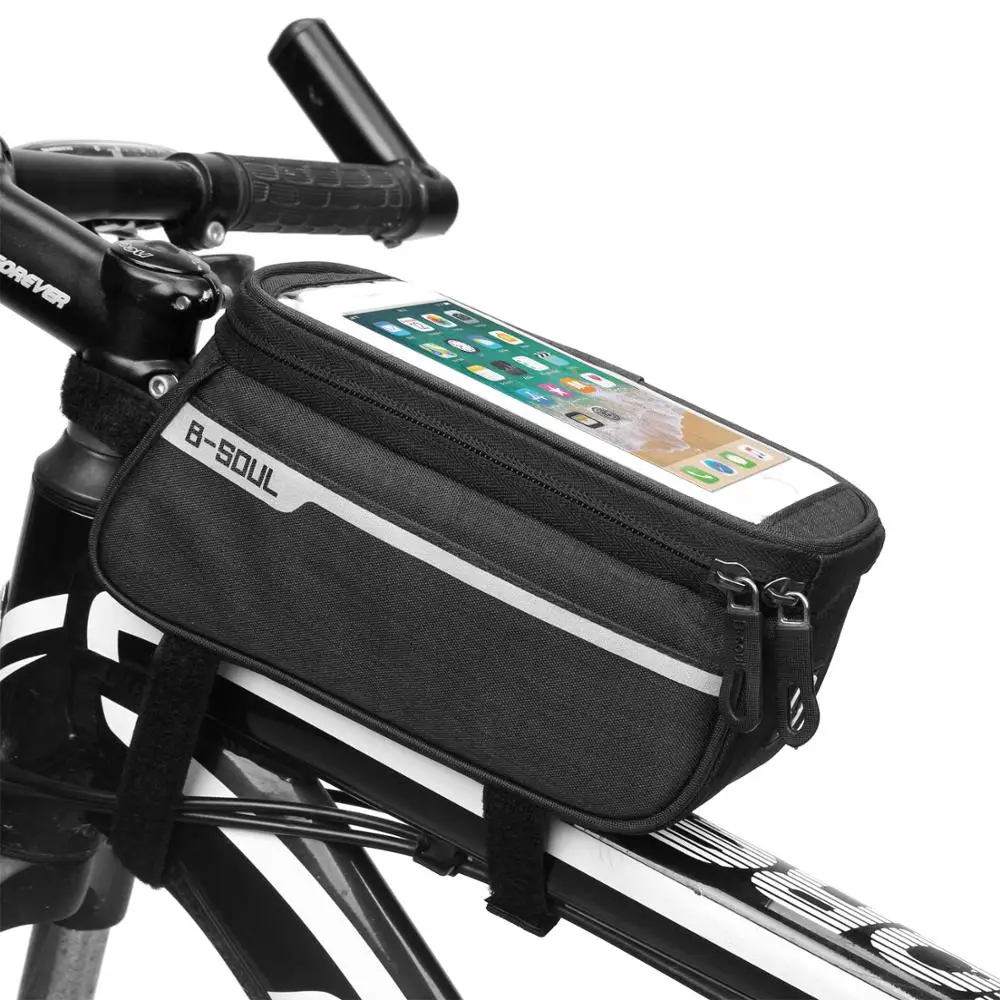 Cycling Waterproof frame Bag Touchable Screen Bicycle Phone pack Mountain bike Durable pouch Bike Tool pack front tube bag