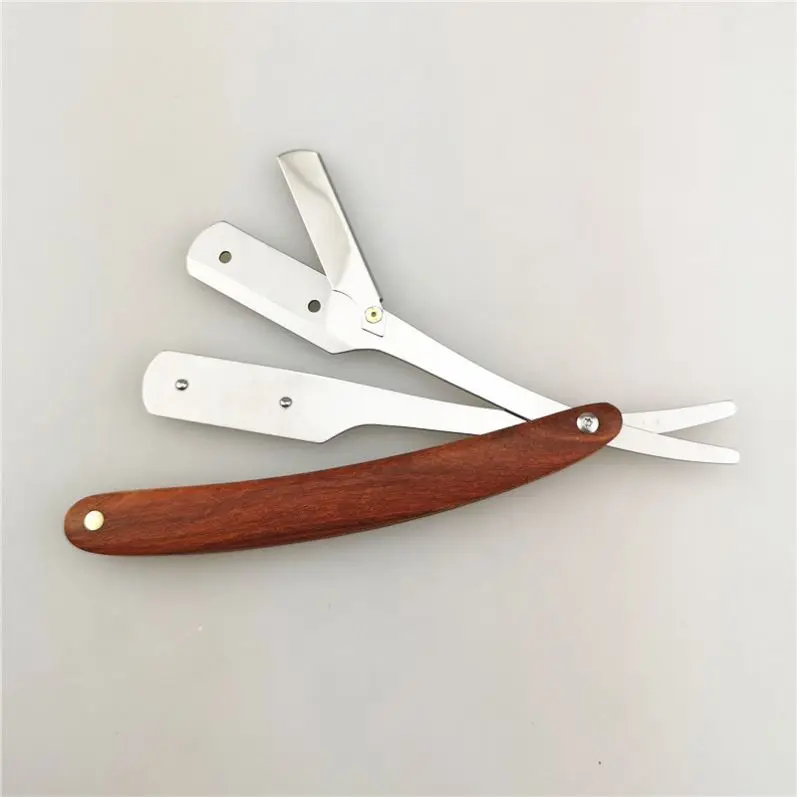 professional no disposable stainless steel shaving straight edge razors barber razors