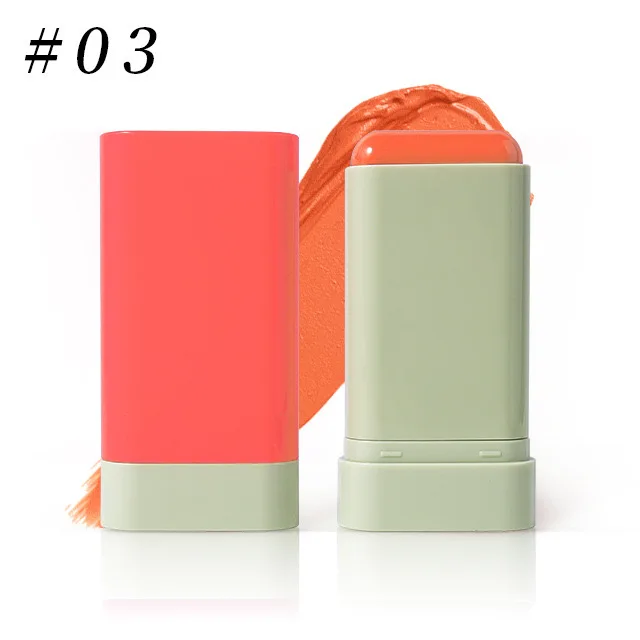 3 Colors Custom Logo Private Label Cute Vegan Cruelty Free Long Lasting High Pigment Light Tinted Face Glow Blush Sticker