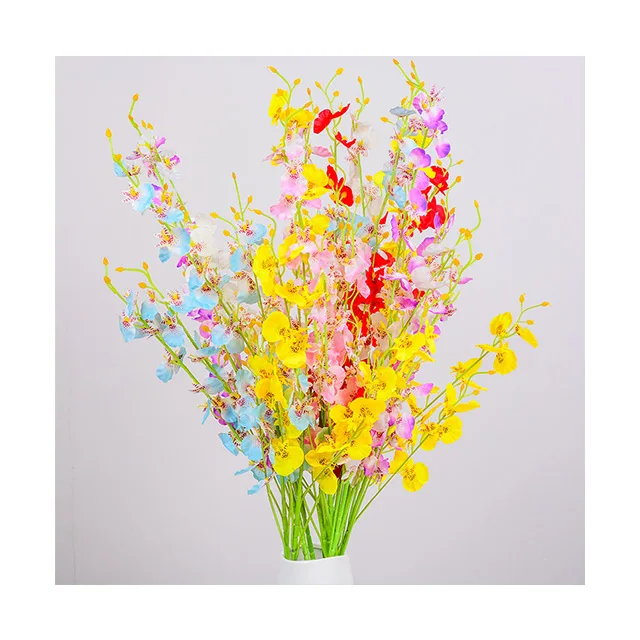 AM-AFD06 Ammy Flowers artificial wedding decoration 5 head orchid simulation flower Artificial Flowers decorations for home