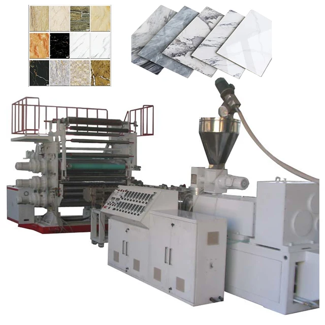 SJZ92/188 Artificial UV Lamination Wall Panel Slab Floor PVC Marble Film Sheet Making Machine