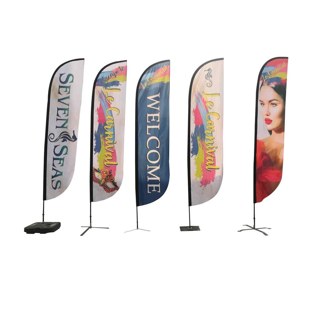 Weihai WZRODS Premium Quality beach flag High-Quality Materials Feather Banner