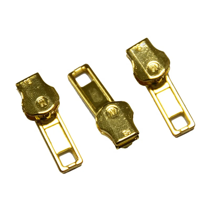 Really cool golden metal sliders Auto Lock with special circle puller for bags shoes