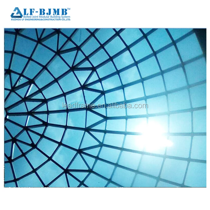 Free Design Lighting and heat preservation Bolt connection Steel Frame Dome Roof Facade Glass Skylight Dome Skylight Building